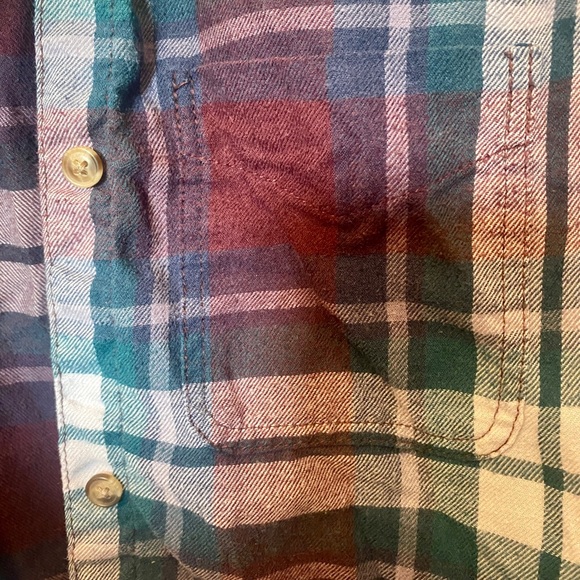 American Eagle Ahh-mazingly Soft Purple Plaid Flannel Shirt Size XS - Picture 3 of 4